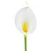 20PCs artificiell calla lily brud bröllop bukett blommor äkta touch dekorativ bukett (vit) 210624