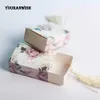 YOURAN 50pcs/lot Floral Candy Box Drawer Design Party Favor Boxes Craft Paper Box with Tassel for Pulling 210724
