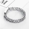 Heavy Men's Buddha Bracelet Curb Cuban Link Silver Color 316L Stainless Steel Wristband Male Jewelry Drop Shipping