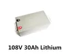 Batterie lithium-ion 108V 30Ah pour moto électrique EV e-scooter moteur électrique chariot de golf + chargeur 126V 5A