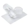 NAP011 Clear Nail Art Stamper met Scraper Set Transparant Siliconen Hoofd 2.8 CM Nagels Stamping Manicure Accessoires