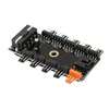 CPU Cooling Fan HUB SATA Controller Strömförsörjning Splitteradapter Dator PWM Funktion 10 Port 12V 4 Pin 4pin