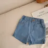Summer girls fashion denim shorts kids cotton casual 1-7Y 210508