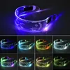 7 Kolor Dekoracyjne Grube Glass Kolorowe Luminous Goggles LED Zapal Eyeglasses do Bar KTV Halloween Boże Narodzenie urodziny