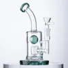 7 Inch Glass Bongs Jet Perc Hookahs Water Pipes 4mm Thick 14mm Female Joint Oil Dab Rigs Hollow water retaining Ball With Bowl DGC1316