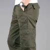 Herr Cargo Byxor Ytterkläder Flera fickor Military Tactical Overall Work Rak Baggy Bomullsbyxor Army Autumn plus 5xl Byxor G220224