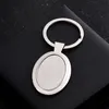 Rostfritt stål Metall Blank Keychain Fashion Geometry SHAPE Pendant KeyRing Holder för Män Bil Nyckel Kedjor KImter-A142Z