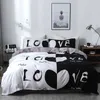 Juego de cama Aggcual Couple love king size, edredón de lujo, funda nórdica estampada, textil de poliéster doble be04 210615