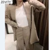 Donna Vintage Colletto dentellato Casual Business Blazer Coat Office Ladies Elegante Outwear Suit Chic Fitting Top CT665 210416