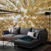 Wallpapers Bacal Modern Style Yellow Tree Backdrop Wall 3D Mural Wallpaper El Gallery Dining Room Art Papel De Parede