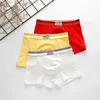 3Pcs/lot boxers underwear boys cotton solid color panties for kids white shorts breathable toddler baby underpants 3-14 Years 210622