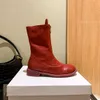 The most perfect design fashion front zipper short boots sexy collocation with 45 cm tall white black red Whole Half Boot Siz4493289