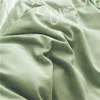 Постельные принадлежности Зеленый розовый серый белый желтый чистый цвет 60s египетская хлопковая вышивка комплект одеяла кровать 4 шт. Лист / льняные наволочки