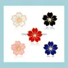 Cherry Fleur Gold Color Buttons Badges Badges Sacs Style Japonais Bijoux Cadeau Girls HNM3G Broches TUHX2