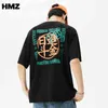 HMZ T-shirt da uomo 2021 stile cinese fortunato stampato maglietta a maniche corte estate Hip Hop casual Harajuku cotone supera i T streetwear G220223