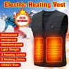 Mannen herfst outdoor usb 5 plaatsen infrarood verwarming vest jas winter flexibele elektrische thermische kleding vest vissen wandelen 210925