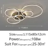 Gold White Modern LED Chandelier Lights For Living Study Room Dimmable Indoor Lamps Parlor Foyer Luminaire