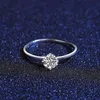 CZCITY Small Simple 0.5ct -Diamond ring for Women Engagement Birthday Gifts 925 Sterling Silver Fine Jewelry MSR-016 211217