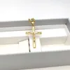 Jesus Crucifix Pendant Fine Yellow 4mm Italian Rope Hip Hop Chain Necklace 31inch 22k Solid Gold 18ct THAI BAHT G/F7524446