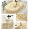 Oval su geçirmez yağ geçirmez masa örtüsü pvc sehpa kapağı pastoral damgalı özelleştirilebilir oda dekor estetik 210724