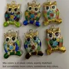 10 Stück DIY bunte handgefertigte Eulen-Charms-Anhänger chinesische traditionelle Cloisonné-Emaille niedliche Charms für Halskette, Ohrringe, Schmuckherstellung