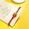 Pulsera de franela roja con búho, accesorios creativos y elegantes para fiesta de mujer, regalos de joyería para niña