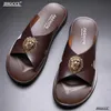 Slippers Summer Men Shoes Fashion Clip Toe Casual Buckle Flip Flops Outdoor Beach Men's Flats Shoes Plus Size Man Slippers