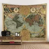 Карта полиэстера мира печати настенные настенные висит бого гобелен красочная карта Mandala Wall гобелен пляжное полотенце одеяло йога спальная прокладка 210609