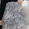 Werueruyu Dames Mini Rok Hoge Taille Luipaard Zebra Print Party Clubwear Casual Korte Cocktail Clothing Rechte Soft Rokken 210608