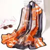 Ханчжоу натуральные шарфы шаль обертывания буфанда 100% длинные женщины платформарф Follard Femme Print шелковый шейный шарф