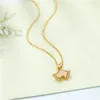 Pendant Necklaces Recommend Jewelry Luxurious Shell Gingko Leaf Clavicle Female's Choker Vintage Party Necklace For Women Girls