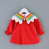 Vestido de otoño 2020 para niña recién nacida, Vestidos de princesa de manga larga, vestido de 1er cumpleaños, Vestidos de 0 a 2 años, ropa infantil para niña Q0716