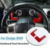 ABS Car Dashboard Telaio decorativo per Dodge RAM 1500 10-17 Accessori interni rossi