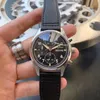 Wristwatches Luxury Mężczyźni Piloci Steel Sapphire Double Quartz Chronograf Płótno Zielony Skórzany Zegarek Kawy Czarny Żółty