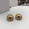 Een DITA Luxe Merk Oorbel Luxe Sieraden Topkwaliteit Studs Messing Vergulde Designer Oorbellen Premium Geschenken Officiële Reproducties 5A Stud