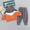 0-4 år högkvalitativ pojke flicka kläder uppsättning höst sport aktiv avslappnad barn kostym barn baby hoodies + byxa 210615