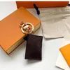 High Quality Designer Letter Wallet Keychain Keyring Fashion Purse Pendant Car Chain Charm Brown Flower Mini Bag Trinket Gifts Acc240s