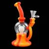 Vatten Rökning Bongs Hookahs Silikon Glaslampa Blubber Dab Rig