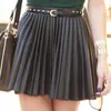 Summer High Waist Pleated A-line Women Mini Skirts Black Women's Short Skirt Fashion Streetwear Casual Ladies Bottoms 210629