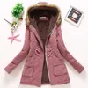 Ailegogo Women Winter Military Coats Cotton Wadded Hooded Jacket Casual Parka Thickness Warm XXXL Size Quilt Snow Outwear 211023