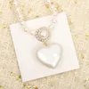 Chains 2021 Luxury Jewelry Heart Shaped Pearl Necklace For Women Top High Quality Designer Sweet Girl Gift Trend239D