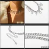 Halsband hängsmycken släpp leverans 2021 trendig enkel bokstav hänge halsband kvinna personlighet mode rostfritt stål klavikel kedja höft ho