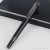 Limited Edition Space Exploration Blue Translucent Dome Black Resin Circle Cove Ballpoint Pen Classique Metal Write Pens