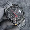 44mm Apollo Edição Comemorativa Relógios Dark Side Moon 311 92 44 30 01 002 Quartz Chronograph Mens Watch Black Dial Steel SS Bra283H