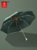 Poche Soleil Plage Parapluie Pluie Femmes UV Parapluies Coupe-Vent Clair Hommes Or Métal Parasols Idées Cadeaux UPF50 +