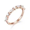 Kuoit Bubble Ring 14k 10k 585 Rose Gold For Women Marquise Ring Passing Band Engagement na imprezę Pół Rozmiar Fine 2202098565727