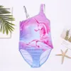 Folha de marca impressão menina um pedaço de banho meninas meninas meninas crianças swimwear crianças beachwear criança natação terno monokini a273