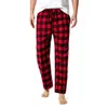 Calças masculinas 2022 homens unisex xadrez impresso pijama fundos casuais algodão macio elástico cintura elástica sleepwear com bolso pijama calças longas