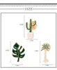 Szpilki, broszki 3 sztuk / zestaw Proste Cartoon Green Cactus Palm Leaves Plant Drzewo Emalia Broszka Szpilki Odznaki Ubrania Kapelusz Dekoracji Pin Dla Mężczyzn Wom