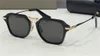 Óculos de sol masculino para mulher 413 Square fashion high end mirror lens 18k gold unisex beach